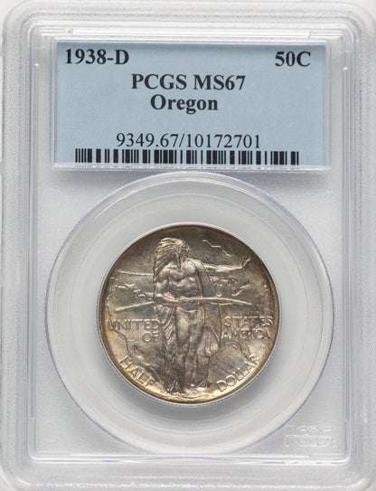 1938-D 50C Oregon Commemorative Silver PCGS MS67