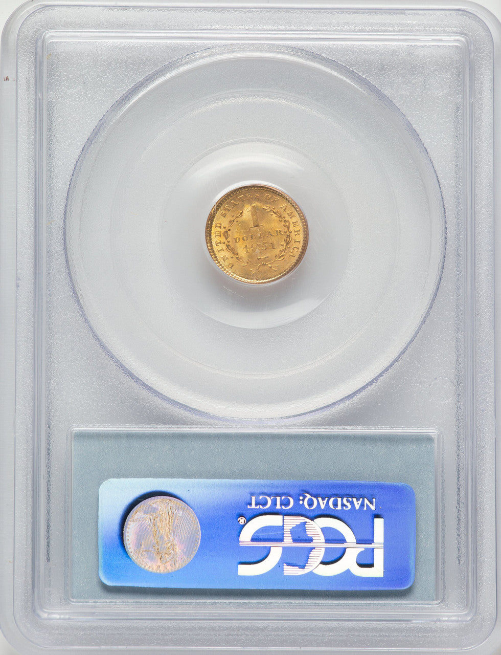1851 G$1 Gold Dollar PCGS MS64