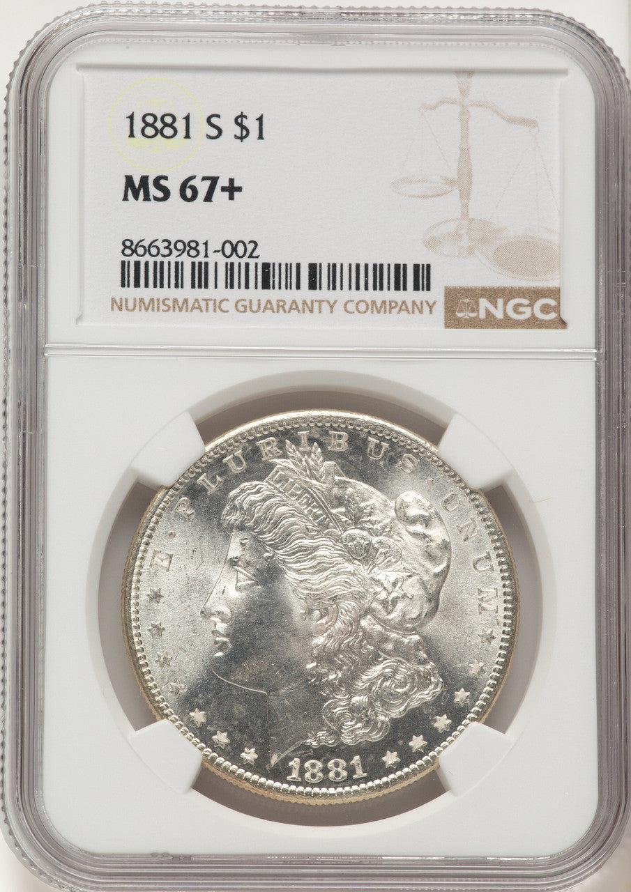 1881-S Morgan Dollar NGC MS67+