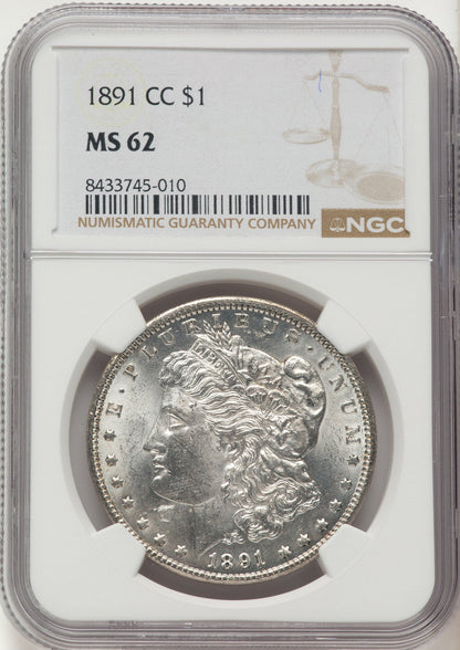 1891-CC Morgan Dollar NGC MS62