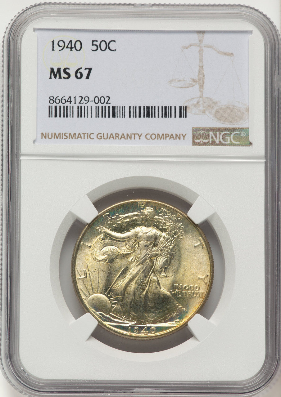 1940 50C Walking Liberty Half Dollar NGC MS67