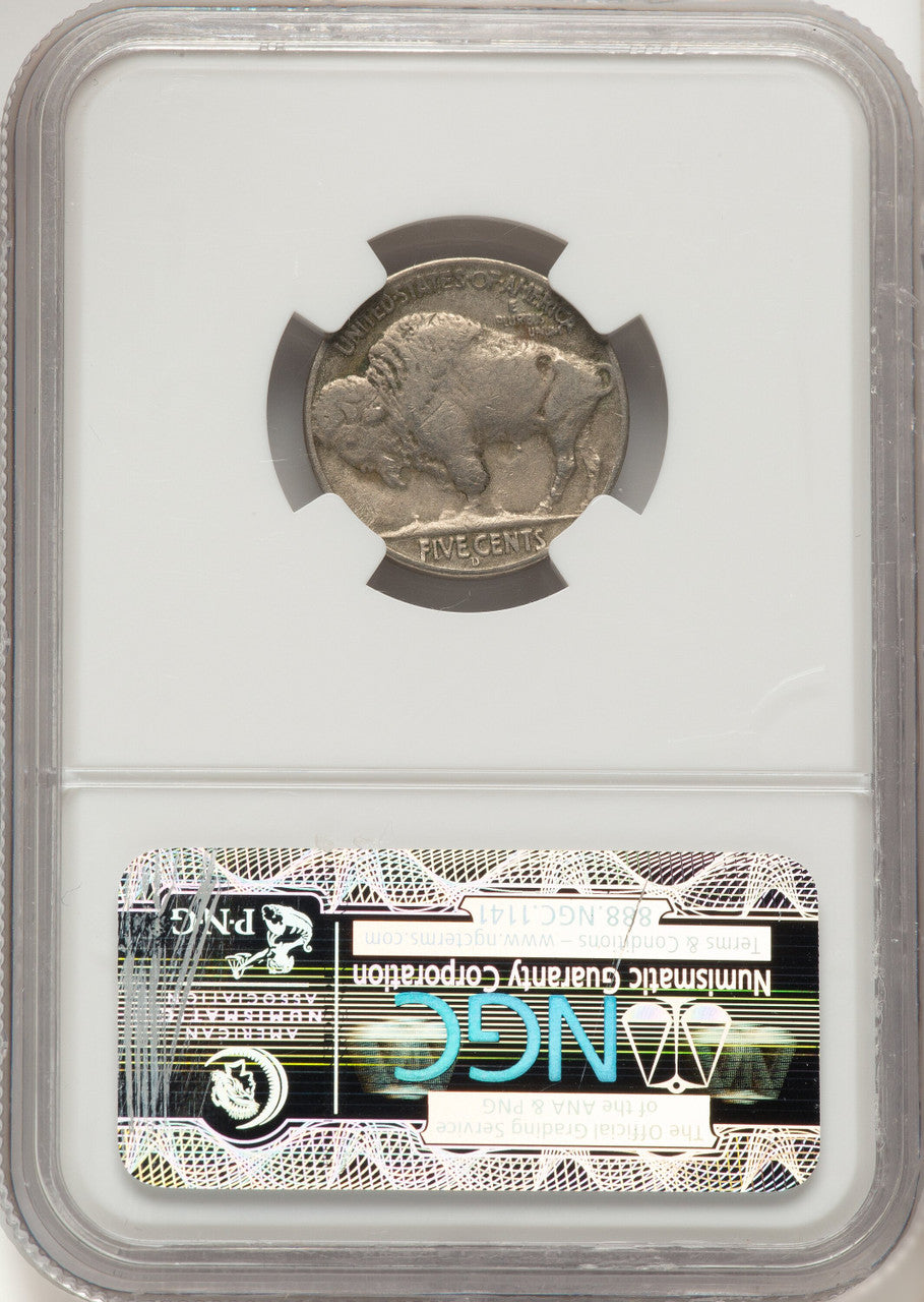 1937-D 5C Three-Legged FS-901 Buffalo Nickel NGC XF40