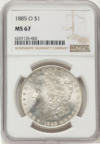 1885-O Morgan Dollar NGC MS67