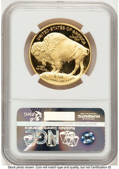 2015-W Proof Gold Buffalo 1 oz 1.00 oz FDI Statue of Liberty Label NGC PF70