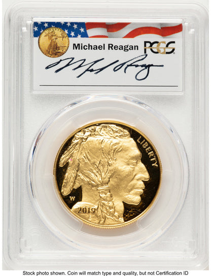 2019-W Proof Gold Buffalo 1 oz Reagan Legacy Series Michael Reagan PCGS PR70