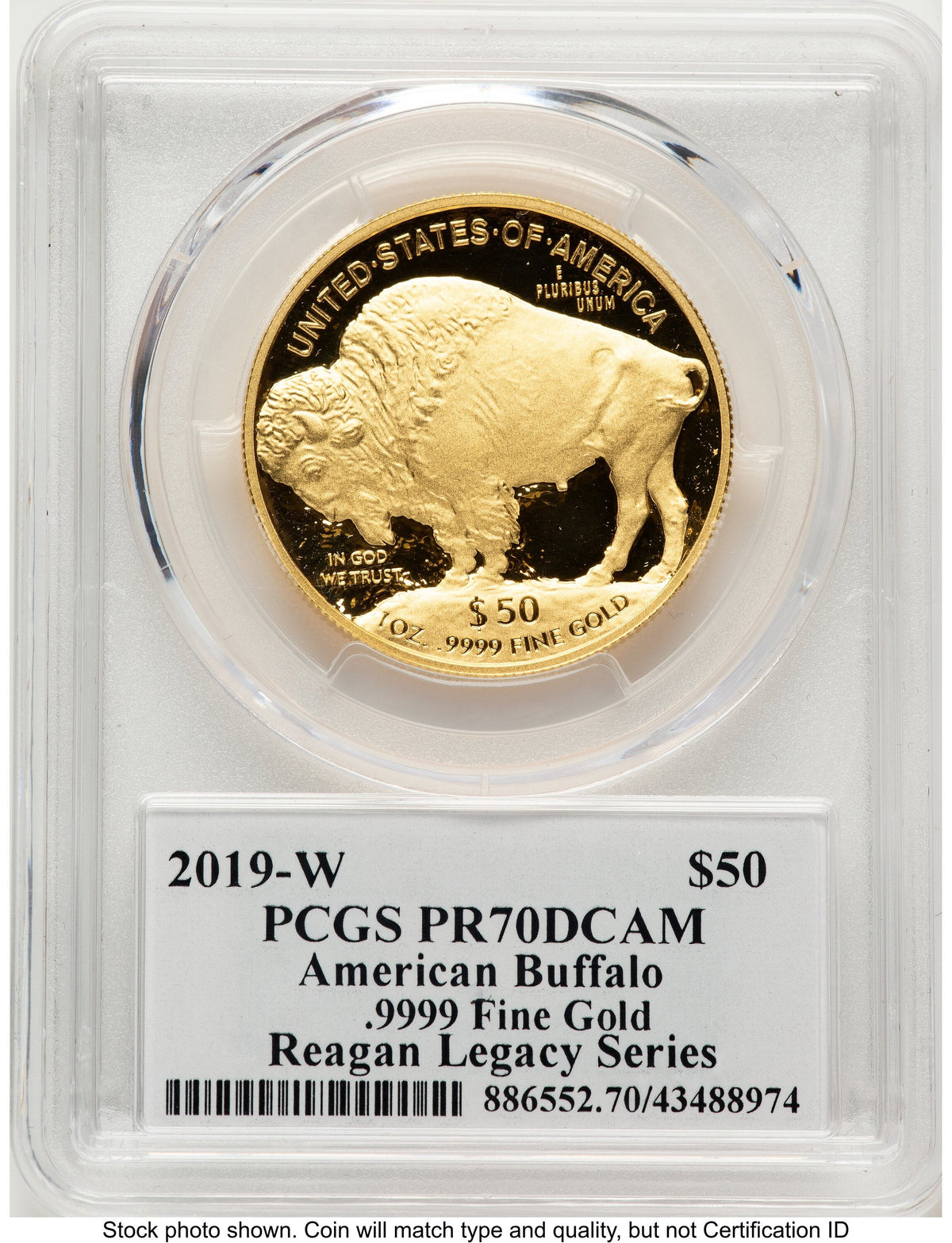 2019-W Proof Gold Buffalo 1 oz Reagan Legacy Series Michael Reagan PCGS PR70