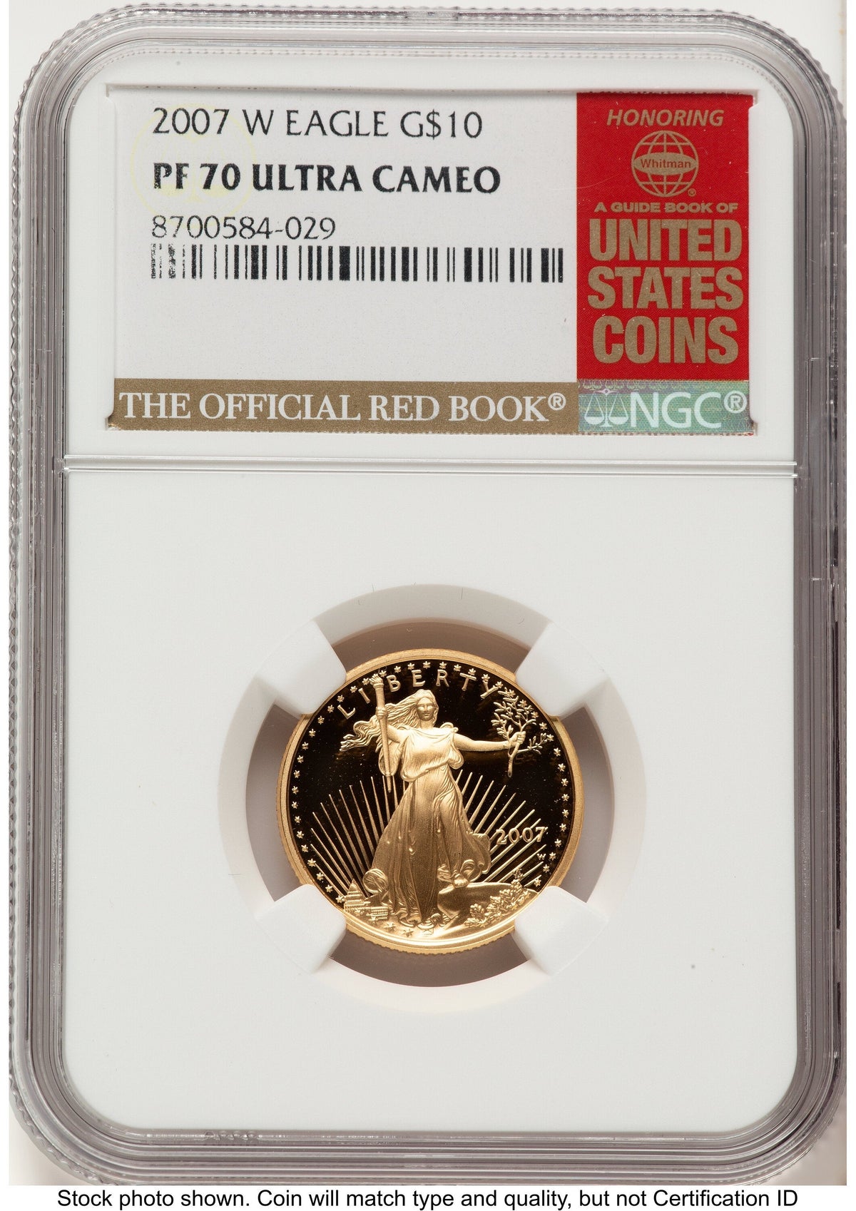 2007-W Proof Gold Eagle 1/4 oz Red Book NGC PF70