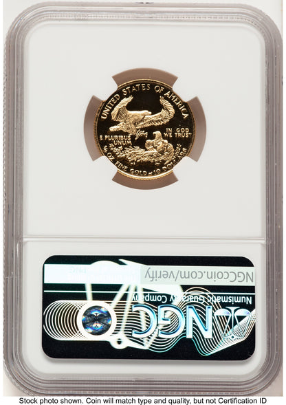 1989-P Proof Gold Eagle 1/4 oz Red Book NGC PF70