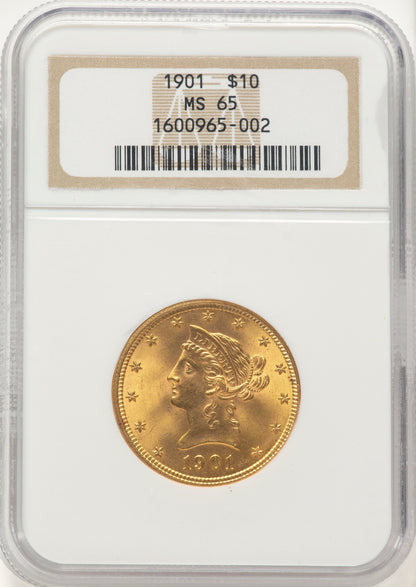 1901 $10 Liberty Eagle NGC MS65