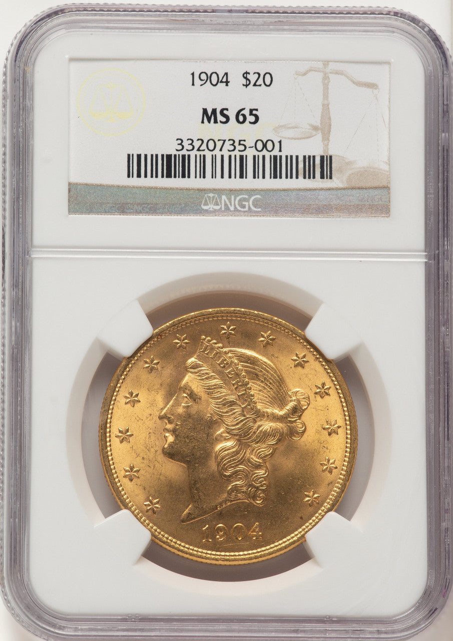 1904 $20 Liberty Liberty Double Eagle NGC MS65