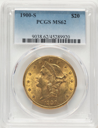 1900-S $20 Liberty Double Eagle PCGS MS62