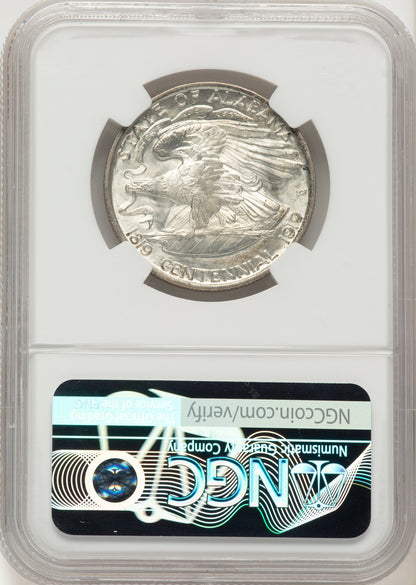 1921 50C Alabama CAC Commemorative Silver NGC MS66+