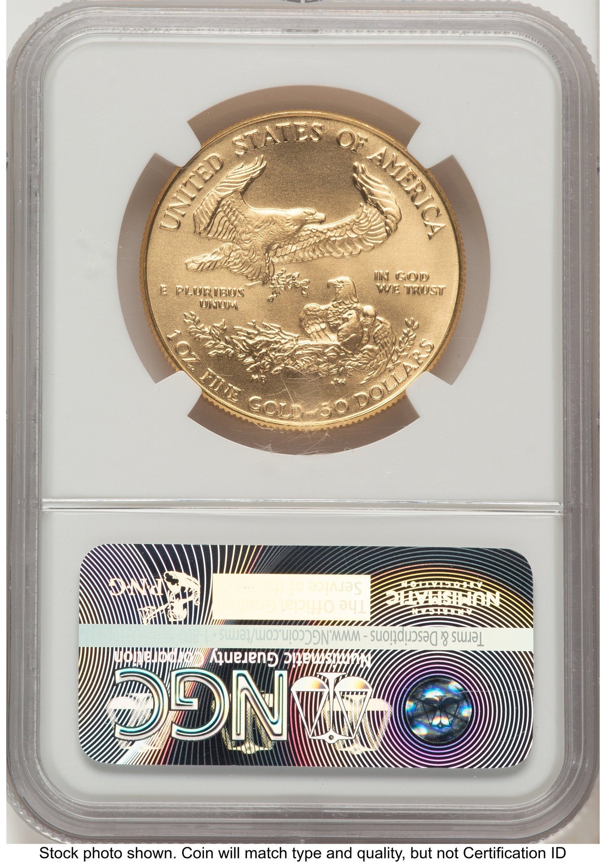 1991 Gold Eagle 1 oz Brown Label NGC MS70