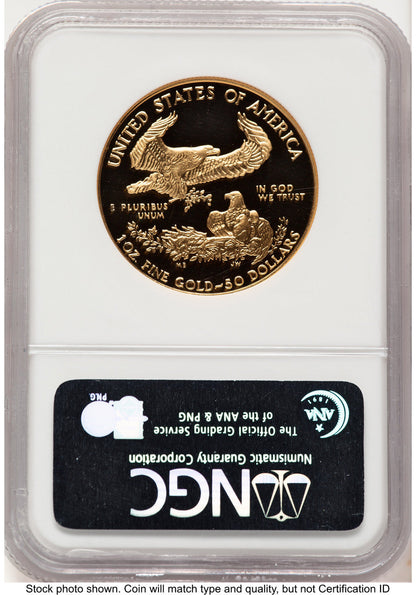 1989-W Proof Gold Eagle 1 oz Brown Label NGC PF70