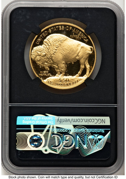 2023-W Proof Gold Buffalo 1 oz ER Blue NGC PF70