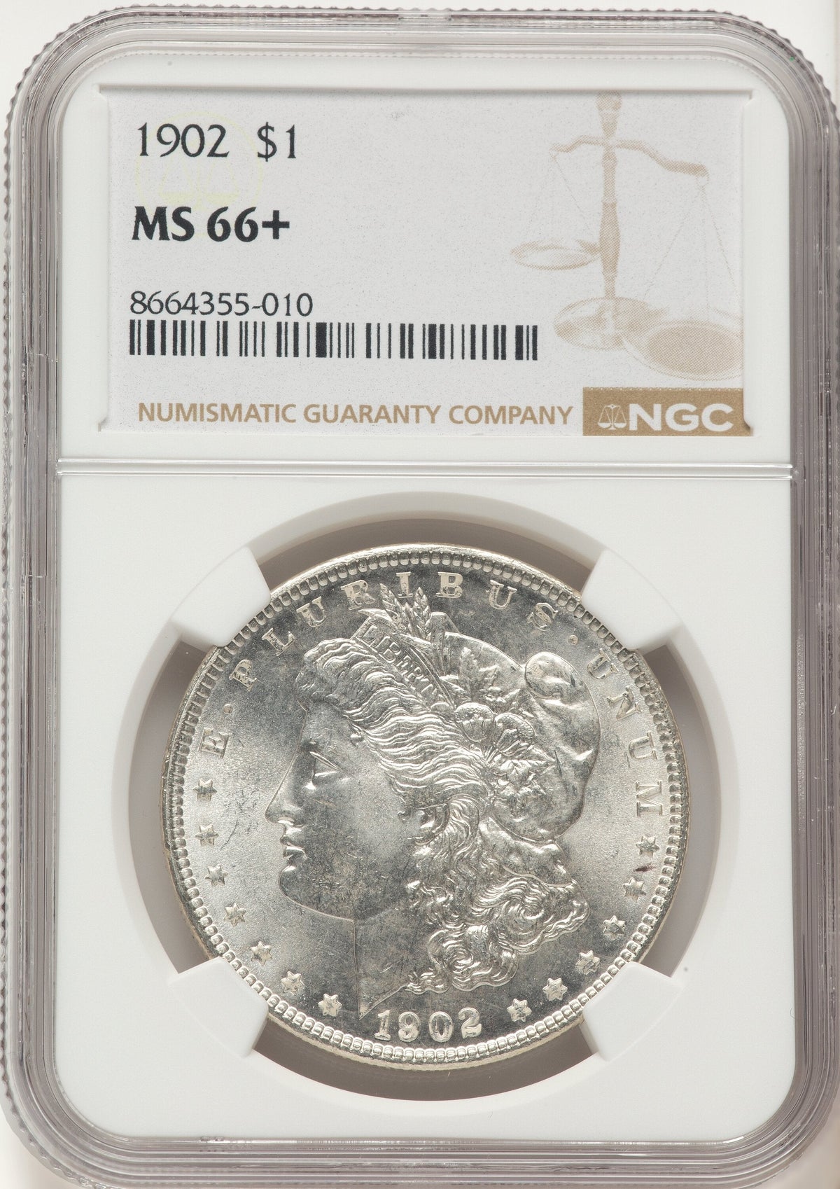 1902 Morgan Dollar NGC MS66+