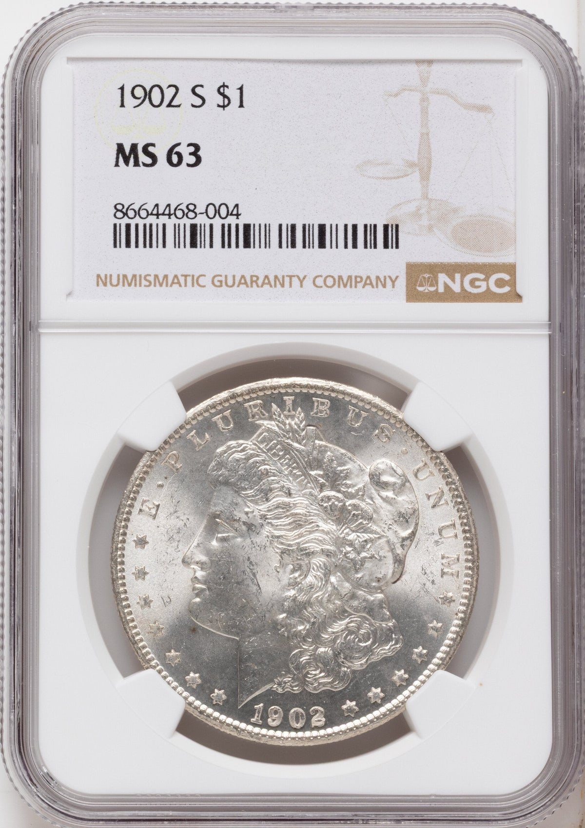 1902-S Morgan Dollar NGC MS63