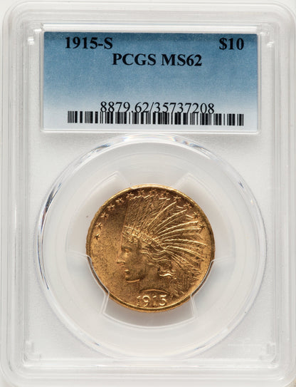1915-S $10 Blue Gradient Indian Eagle PCGS MS62