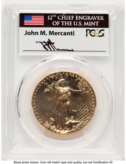 1996 Gold Eagle 1 oz John PCGS MS70 Mercanti