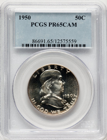 1950 50C CA Proof Franklin Half Dollar PCGS PR65