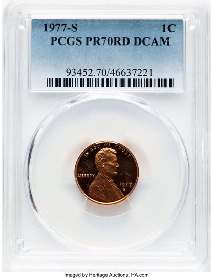 1977-S 1C Proof Lincoln Cent PCGS PR70