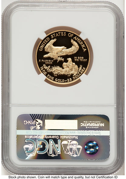2016-W Proof Gold Eagle 1/2 oz FDI Elizabeth Jones Washington NGC PF70