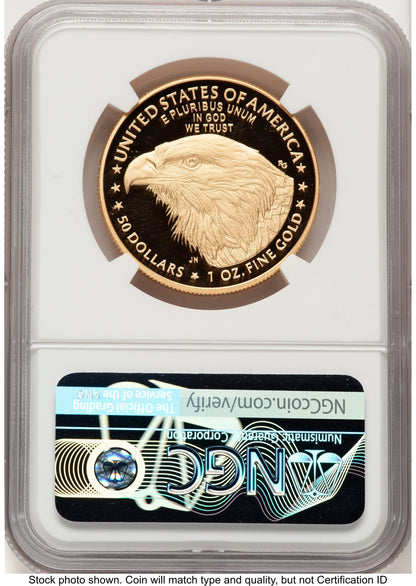 2023-W Proof Gold Eagle 1 oz FDI Mike Castle NGC PF70