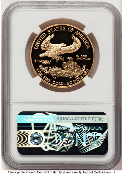 2002-W Proof Gold Eagle 1 oz John NGC PF70 Mercanti