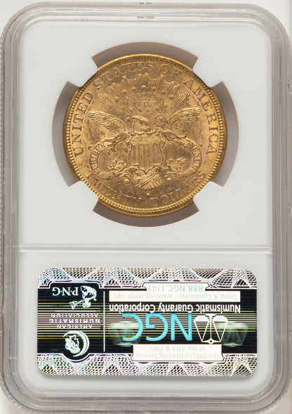 1878-S $20 Brown Label Liberty Double Eagle NGC MS61