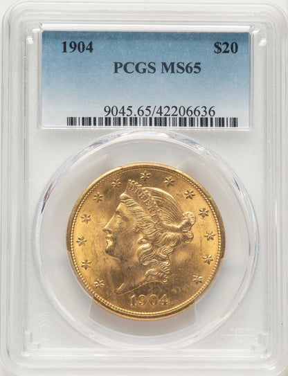 1904 $20 Liberty Liberty Double Eagle PCGS MS65