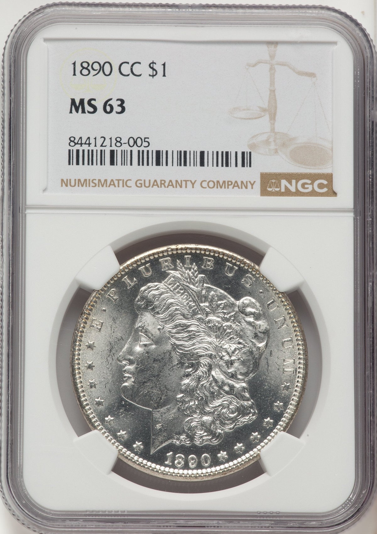 1890-CC Morgan Dollar NGC MS63