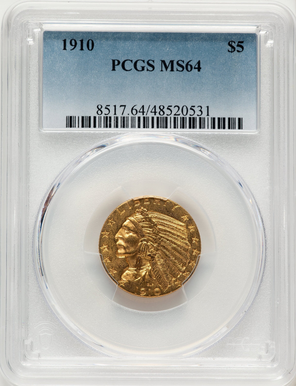 1910 $5 Indian Half Eagle PCGS MS64