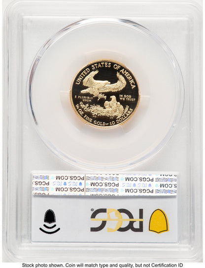 2010-W Proof Gold Eagle 1/4 oz Blue Gradient PCGS PR70