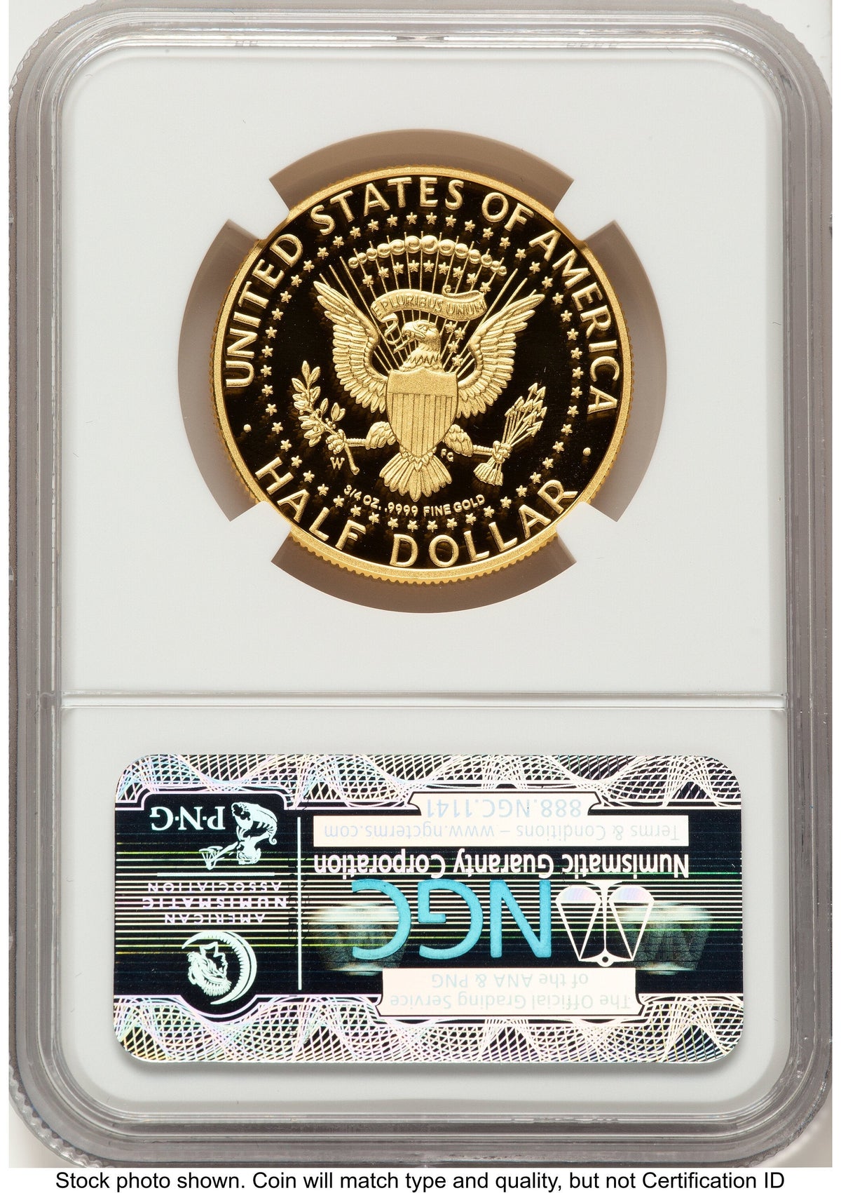 2014-W 50C Gold JFK 50th Anniversary FR JFK Ask Not Label NGC MS70