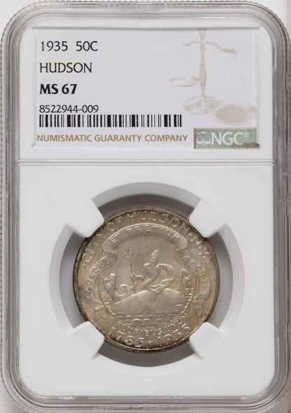 1935 50C Hudson Commemorative Silver NGC MS67