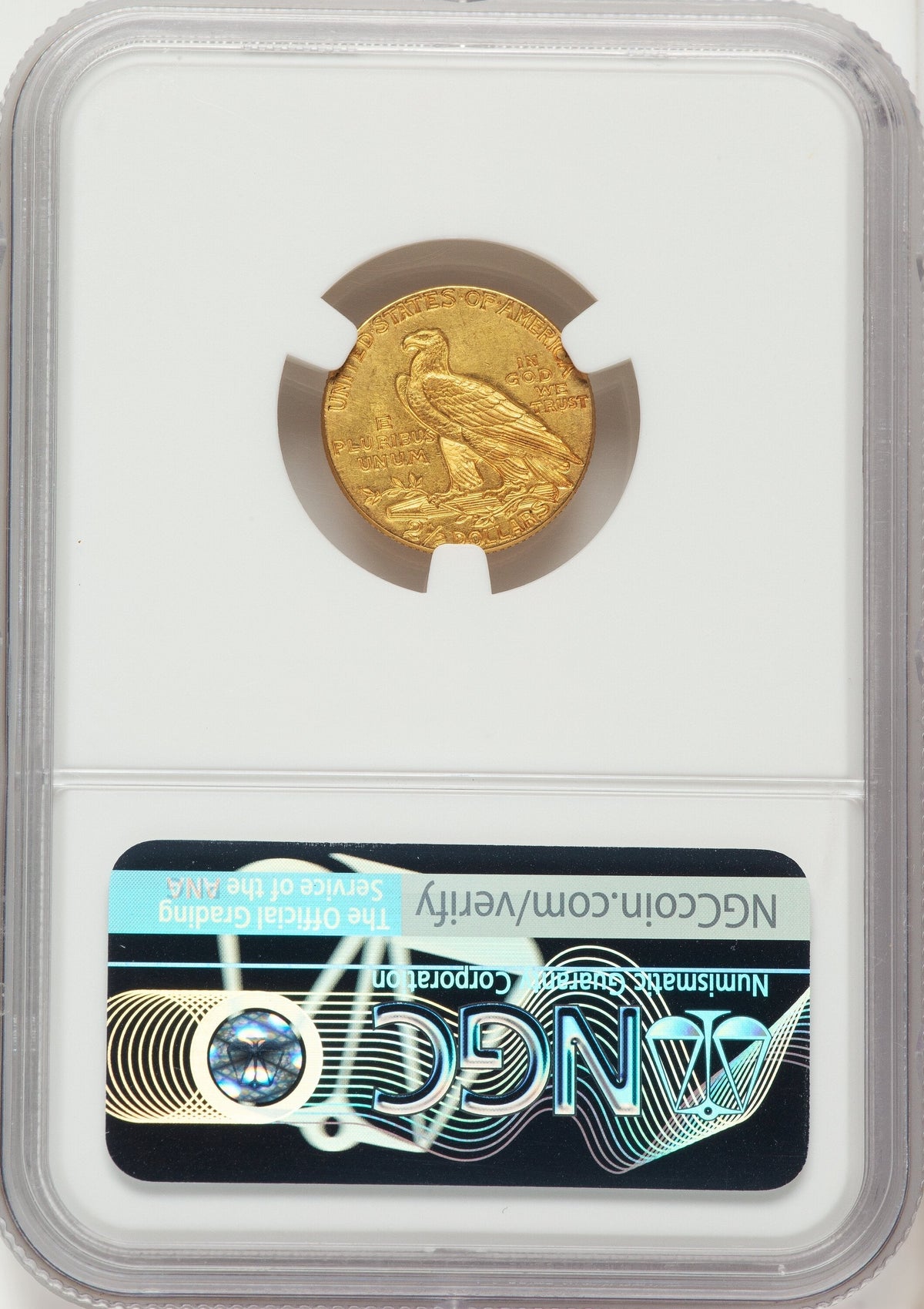 1913 $2.50 Brown Label Indian Quarter Eagle NGC MS62