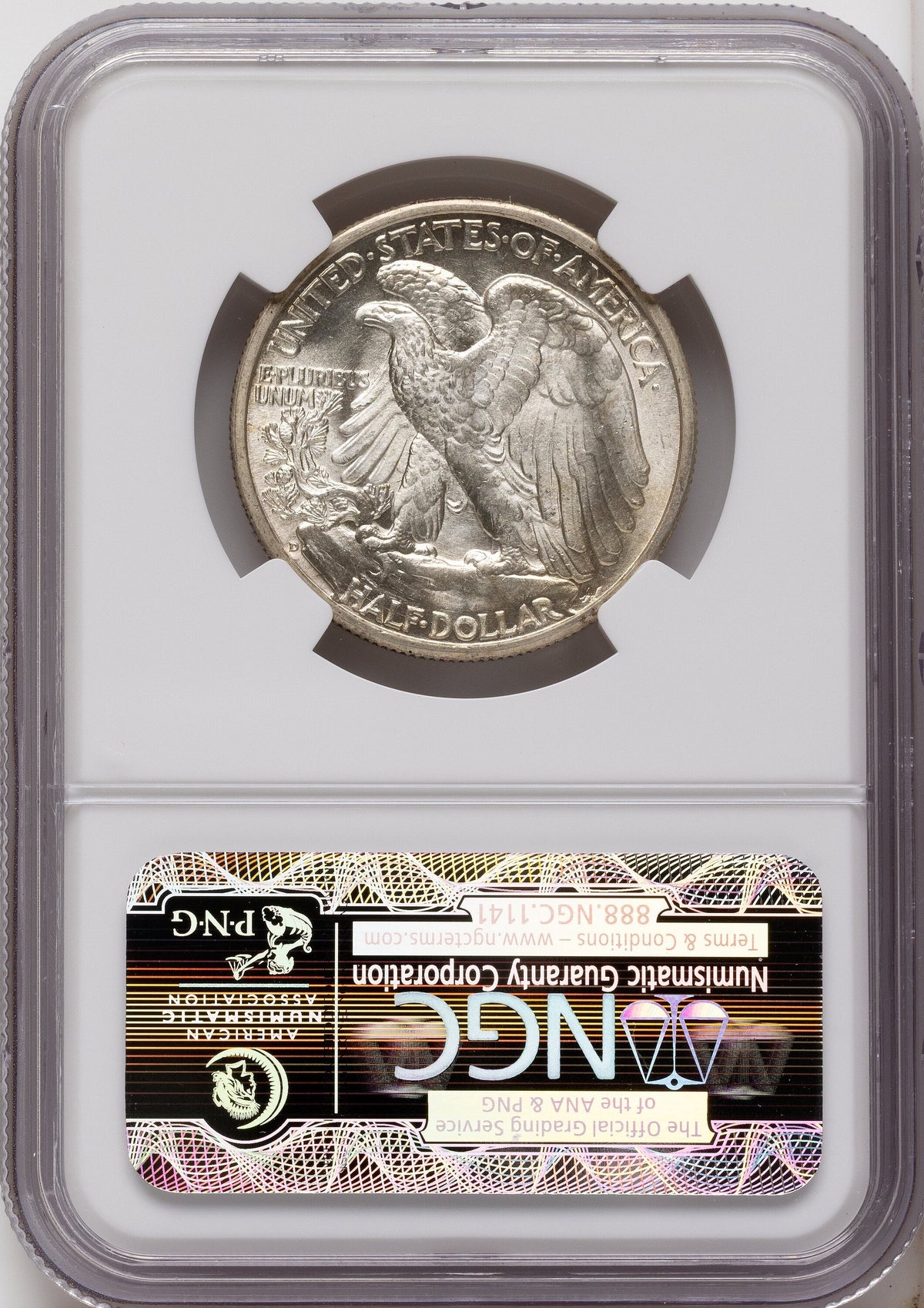 1935-D 50C Walking Liberty Half Dollar NGC MS65