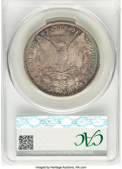 1896 $1 VAM 19 8 in Denticle Morgan Dollar CACG MS66