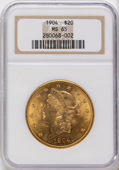 1904 $20 Liberty Liberty Double Eagle NGC MS65