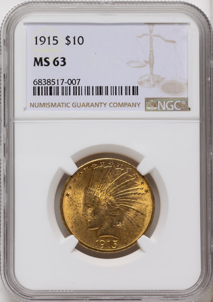 1915 $10 Indian Eagle NGC MS63