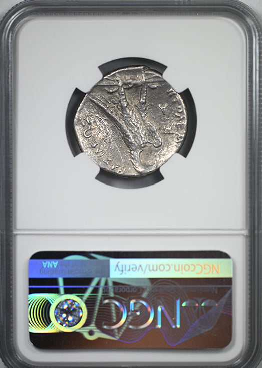 285/4-246 BC Ptolemaic Kingdom Ptolemy II AR Tetradrachm Eagle NGC Ancients Choice VF
