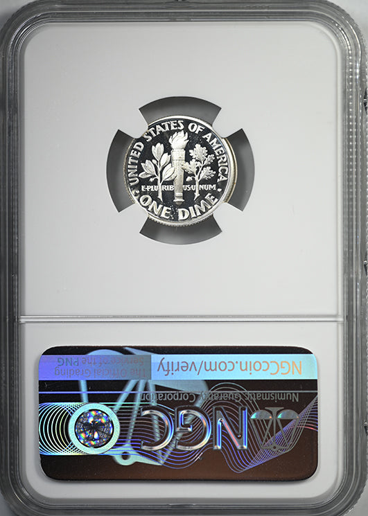 2006-S Proof Silver Roosevelt Dime 10C NGC Mint Error PF69 Ultra Cameo Finned Rim Obverse