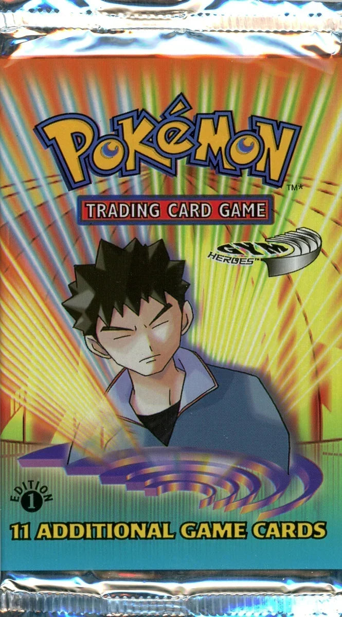 (WOTC) Pokémon Gym Heroes Booster Pack - 1st Edition (2000) (Weighed - Light)